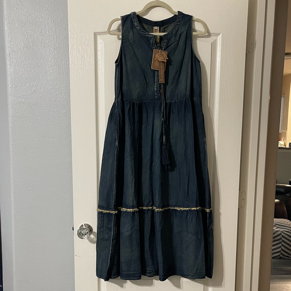 Keer qiaowa Denim Dress Size Large
